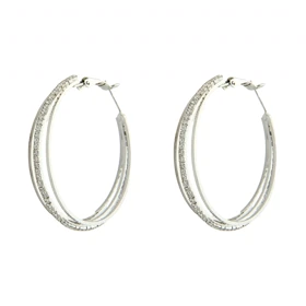 گوشواره زنانه مدل حلقه‌ای سه لاین