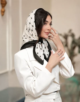 مینی اسکارف حریر نخ کالکشن شکوفه 8 رنگی