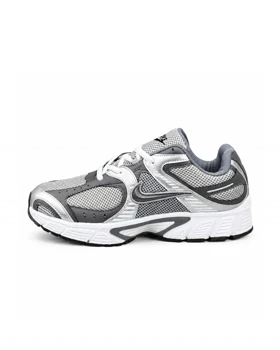 کفش کتانی مردانه رانینگ مدل نایکی V5 طوسی سفید Nike V5