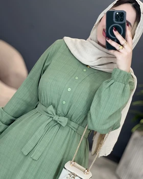 پیراهن پاپیون بهاره لینن