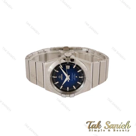 ساعت امگا کانسلیشن مردانه نقره ای صفحه سرمه ای مشکی ایندکس خط Omega-5156-G