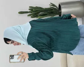 شومیز ساتن پلیسه‌دار(41)کد3465