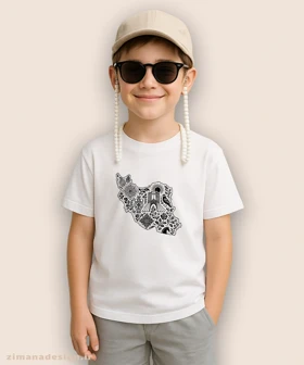 تیشرت بچگانه طرح نقشه ایران کد 869