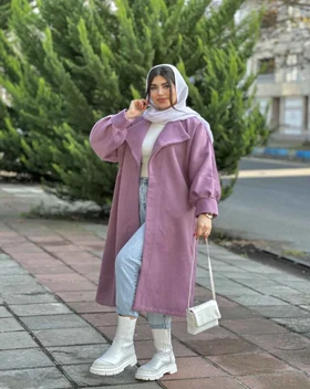 پالتو فوتر یقه برگشته(70)کد2891