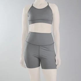 ست نیم‌تنه و کشاله بند ورزشی زنانه الو مدل 4B0153 طوسی روشن