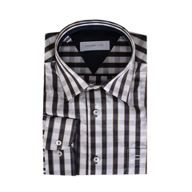 پیراهن مردانه رسمی راه راه سفید و مشکی