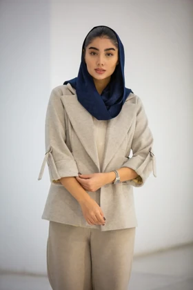 کت زنانه فوتر بغل سگک دار