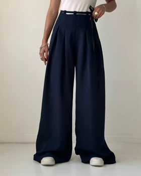 شلوار فول بگ پیلی دار کد 200108