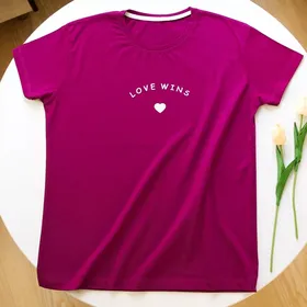 تیشرت نخ پنبه love wins کد 626