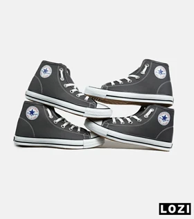 کفش کتانی ساق‌دار مردانه و زنانه طوسی All STAR مدل 7087