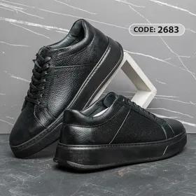 کتانی تمام چرم طبیعی تمام مشکی 2683
