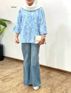 تونیک مانتویی لینن ناز مهر