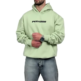 هودی پنبه سه نخ سبز ماچا مدل پگادور