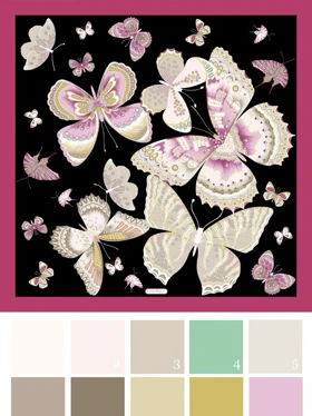 روسری ابریشم پروانه ای