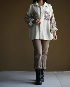 شومیز پلنگی حصیری
