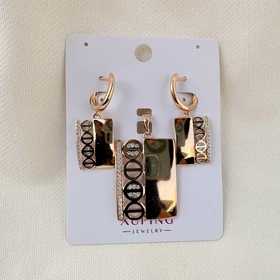 نیم ست مستطیلی طرحدار ژوپینگ بدون زنجیر