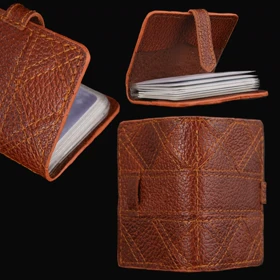 جاکارتی چرم یلسان مدل چنبره کد 023-BF (عسلی)