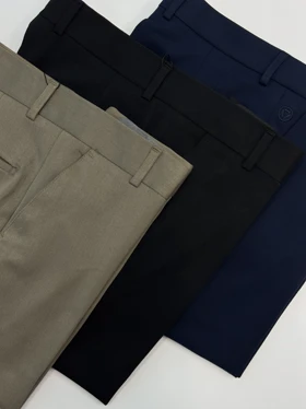 شلوار مشکی پارچه‌ای مردانه _ پارچه جکوار دوبرکش قواره کلاسیک