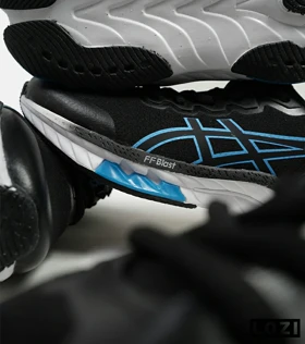 کفش کتانی مردانه مشکی آبی ASICS GORETEX