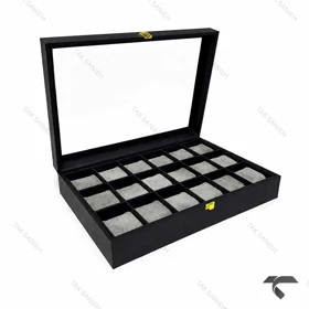 جعبه ساعت 18 تایی طوسی Watches-Box-18-10666-U
