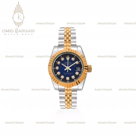 ساعت مچی رولکس دیت جاست سیلورطلایی صفحه سرمه ای Rolex Datejust