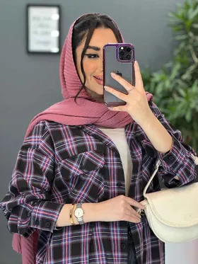 مانتو چهارخونه دو جیب