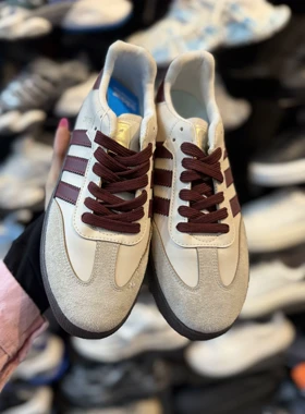 کفش کتانی دخترانه سامبا کرم زرشکی