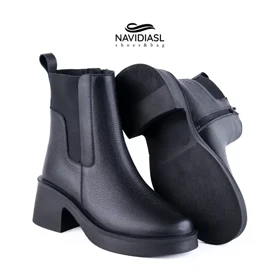 نیم بوت زنانه چرم اسپرت کد 3028025