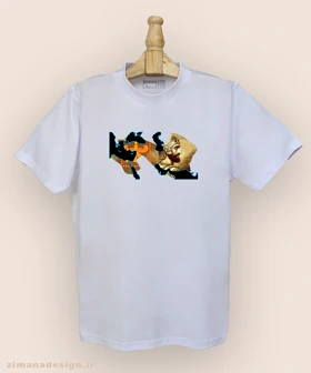 تیشرت مردانه و زنانه اصیل ایرانی طرح نقشه ایران در زمان کوروش بزرگ