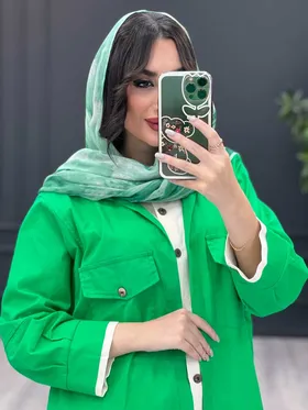 مانتو ترکیبی آستین پیله