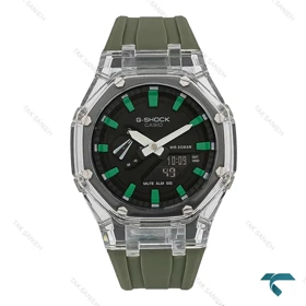 ساعت جی شاک GA2100-AP مردانه شیشه ای سبز Casio-7316-G