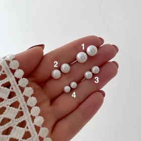 گوشواره میخی طلایی مرواریدی ژوپینگ