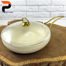 تابه 24 خمره ای تکدسته درب پیرکس کرمی هاناتک