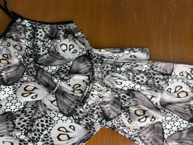 ست تاپ و شلوارک طرح پروانه 037