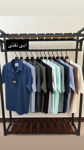 پیراهن آستین کوتاه ساده قابپک مخفی 2655