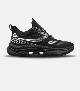 کفش کتانی مردانه و زنانه مشکی سفید سبز Saucony Axon v02 مدل 8894