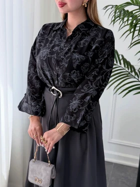 شومیز گلایول 0540 (مشکی)