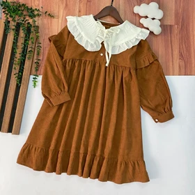 پیراهن مخمل کبریتی مدل دل آسا