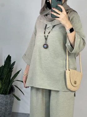 ست تونیک و شلوار تافته 1