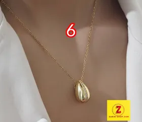 گردنبند استیل زنانه نگینی طرح جواهر