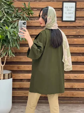 مانتو یقه برگردون دو جیب