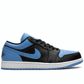 کفش جردن مشکی آبی مدل رترو های کپی Air Jordan 1 Retro