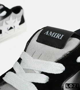 کفش اسنیکرزمشکی طوسی سفید Amiri Stars v2