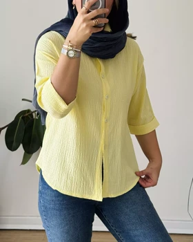 شومیز مانتویی اطلسی