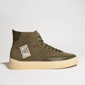 نیم بوت چرم مردانه سبز مدل luca