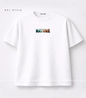 تیشرت باکسی یونیسکس طرح Nature کد 1317
