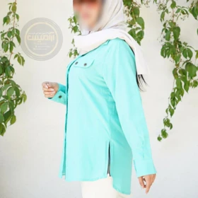 مانتو لینن بغل زیپ