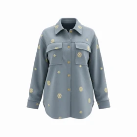 مانتو زنانه مدل جیر طرح چشم کد E1e