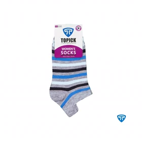 جوراب مچی سه پاشنه نانو زنانه رینگی تاپیک (زمینه ملانژ روشن)