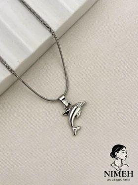گردنبند دلفین نقرهای 🐬